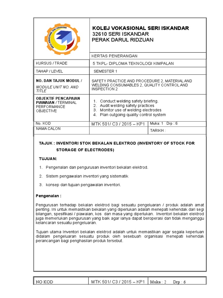 Welding Safety Procedure PDF