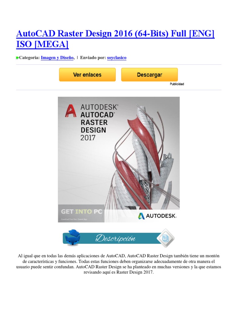 Autocad Raster Design 2016 Pdf Cad Automatico Autodesk