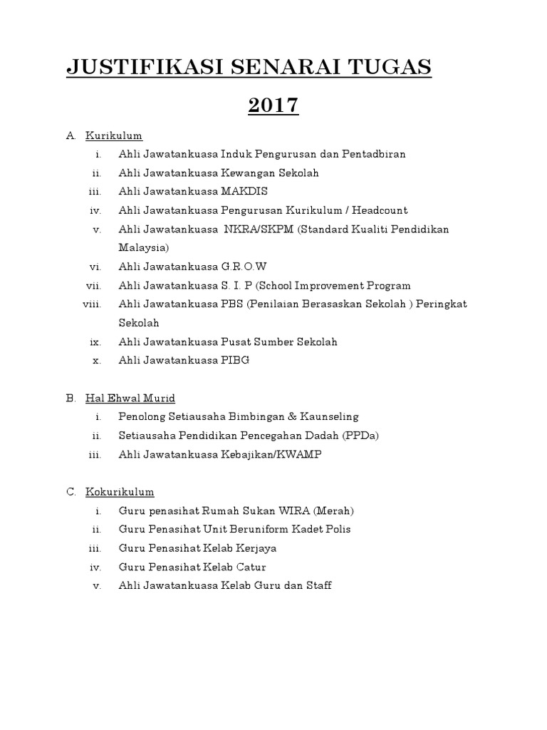 Justifikasi Tugas Pdf