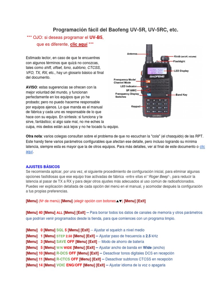 Programación Fácil Del Baofeng UV-5R | Frecuencia ultra alta