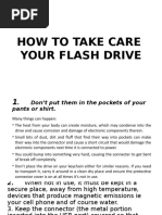 How To Take Care Your Flash Drive