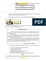 MISOSA Using Prepositions and Prepositional Phrase