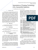 A Study of Implementation of Training Technology Adopted by Automobile Industries