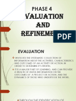 Evaluation and Refinement