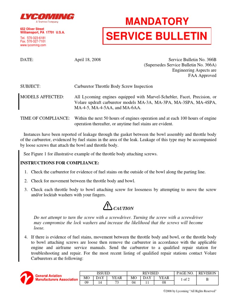 Carburetor Throttle Body Screw Inspection 366B | Carburetor | Throttle