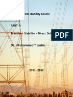 DR - Mohammed T Lazim: Power System Stability Course
