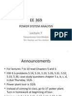 Power System Analysis: Transmission Line Models