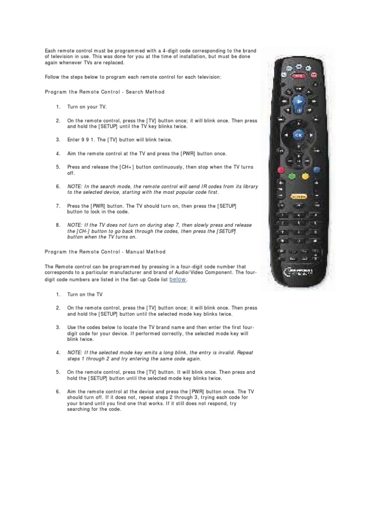 Adb Universal Remote Remote Control Television