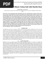 Stabilization of Black Cotton Soil With Marble Dust