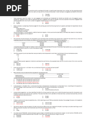 Q Cost Concept And Cvp Problems With Answers Pdf Financial Accounting Marketing