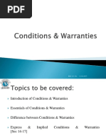 2.conditions and Warranties