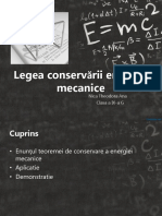 Legea Conservării Energiei Mecanice