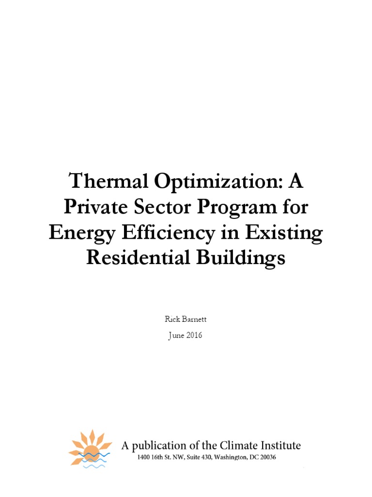 Thermal Optimization Pdf Efficient Energy Use Low Carbon Economy