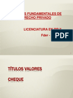 Titulos Valores. Cheques