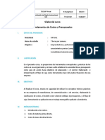 Fundamentos de Costos y Presupuestos - Silabo