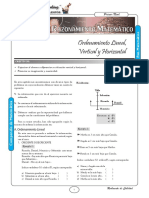 Ordenamiento Lineal, Vertical y Horizontal: Primer Nivel