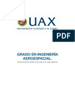 Informacion Adicional Grado en Ingenieria Aeroespacial UAX