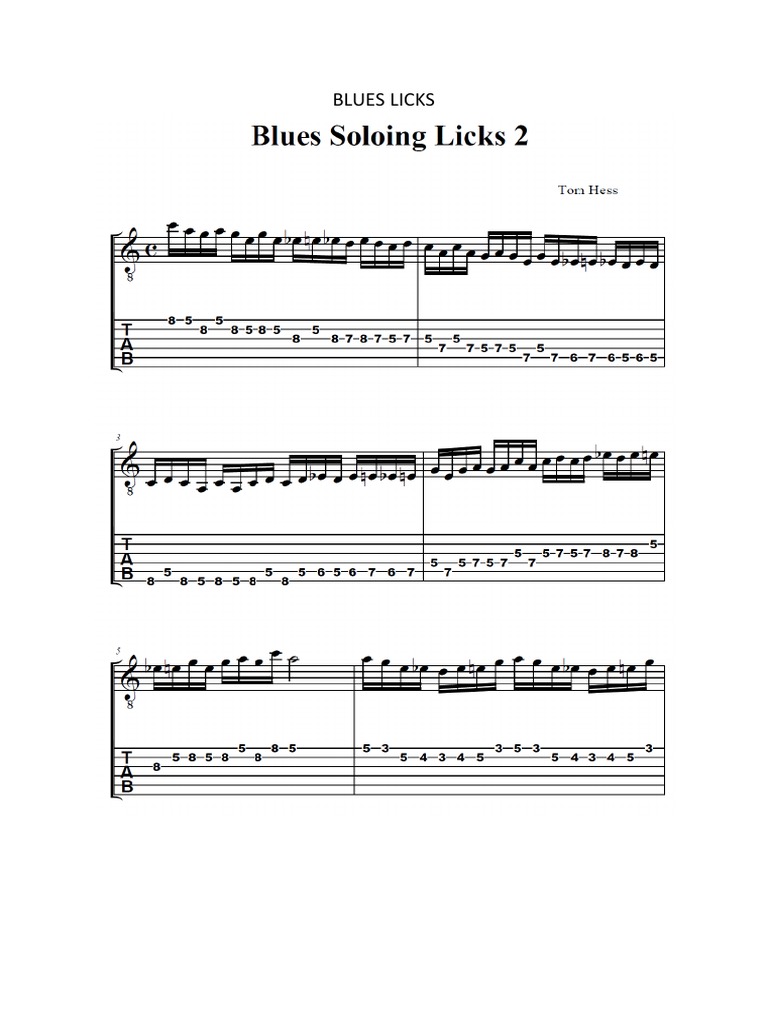 Blues Licks PDF
