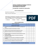 Doctorado en Gestión y Calidad de la Educación Guía de Observación