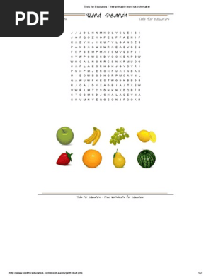 Tools for Educators - Free Printable Word Search Maker
