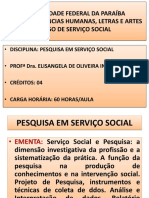 Pesquisa em Serviço Social: Introdução à Disciplina