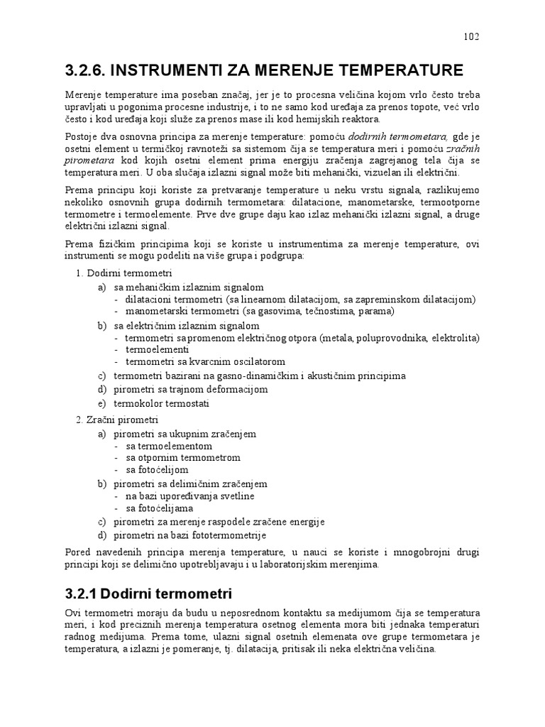 D 3 - 2 - 6 Instrumenti Za Merenje Temperature PDF | PDF