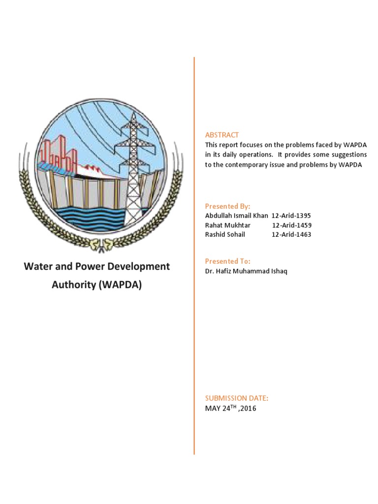 Pakistan Wapda Logo WAPDA Water And Power Development Authority
