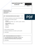 P02A - Formulário Controle de Produto Não Conforme