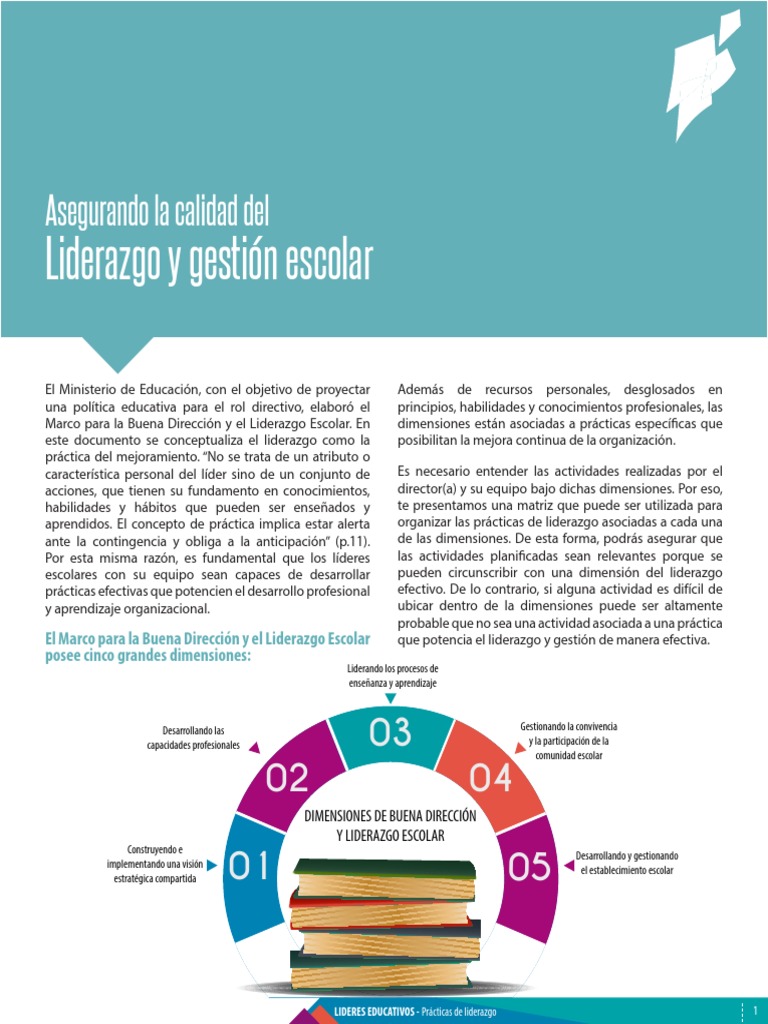 Asegurando La Calidad Del Liderazgo y Gestión Escolar TIP11 | PDF ...