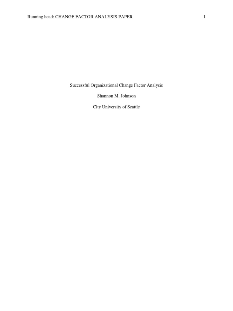 Successful Organizational Change Factors | PDF | Change Management ...