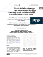 Estado Del Arte de La Investigación: Desarrollo de Competencias Científicas en Biología Con La Metodología ABP en Estudiantes de Noveno Grado