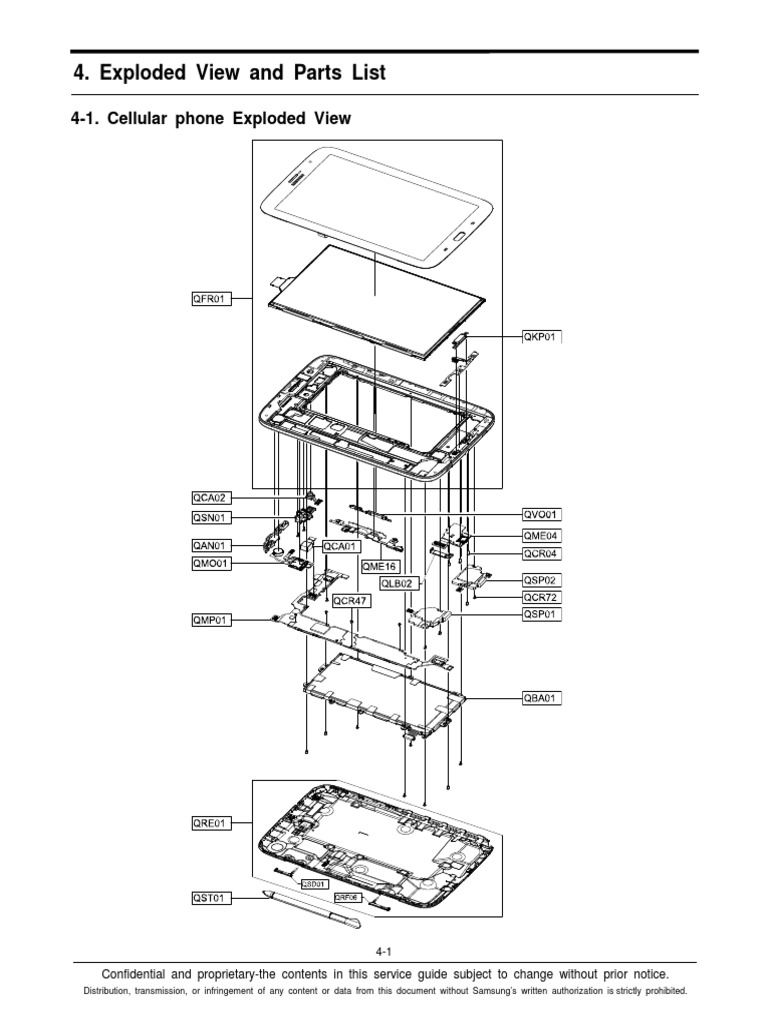 Samsung GT-N5100 Galaxy Note 8.0 04 - 1 Exploded View PDF | PDF ...