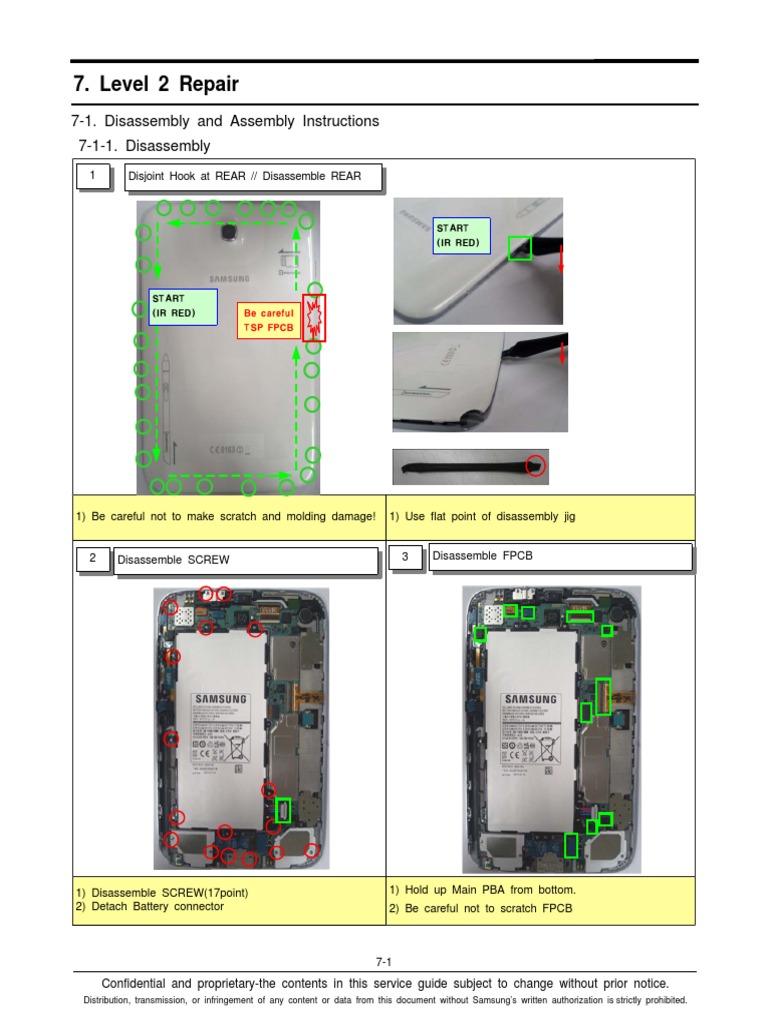 Samsung GT-N5100 Galaxy Note 8.0 07 Level 2 repair - assembly