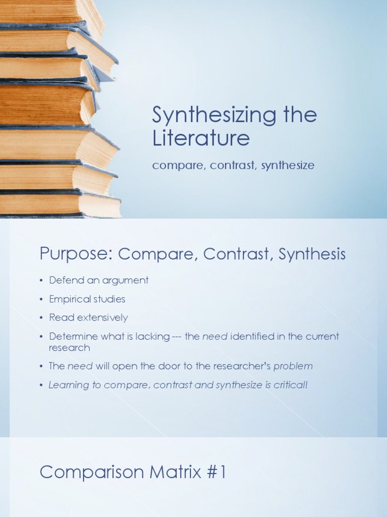 synthesizing literature involves brainly