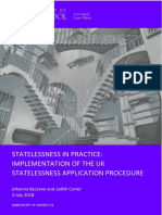 Statelessness in Practice: Implementation of The UK Statelessness Application Procedure