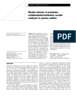 Micellar Behavior of Acrylamide