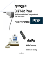 Ap-Vp200 BCN Video Phone: Public Ip + Ip Sharing + Cascading