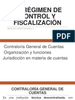 El Régimen de Control y Fiscalización