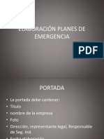 Elaboración Planes de Emergencia