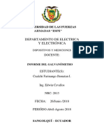 Informe Galvanómetro