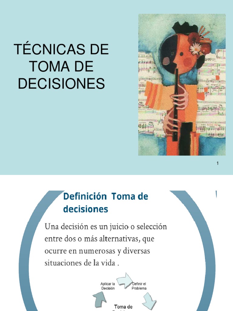 Técnicas para la Toma de Decisiones | PDF | Toma de decisiones | Cognición