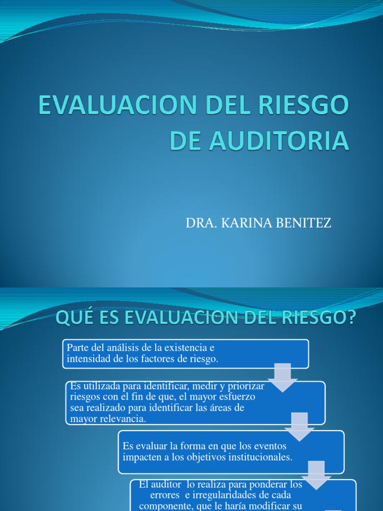 Evaluación de Riesgos en Auditoría | PDF | Contabilidad | Auditoría