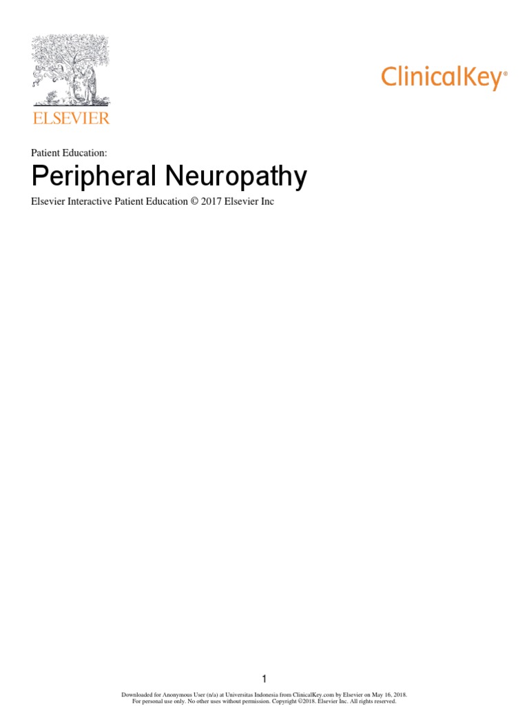 Patient Education Neuropati Perifer | PDF | Peripheral Neuropathy ...