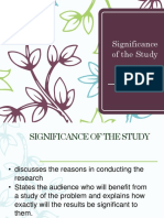 Significance of the Study