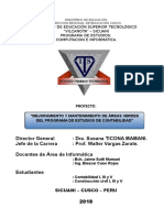 Mantenimiento y Mejoramiento de Areas Verdes Del Programa de Estudios