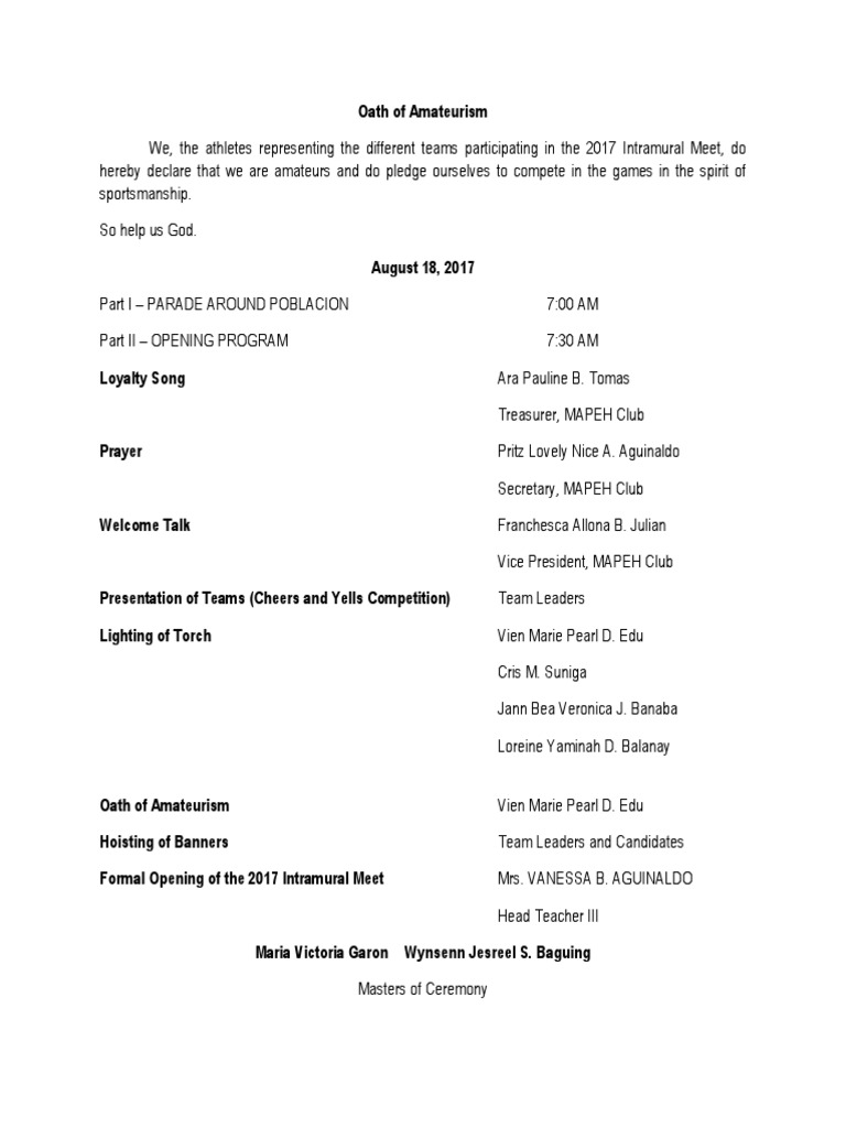 Programme Intrams | PDF | Sports | Leisure