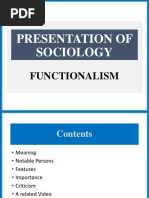 Functionalism: One of The Pillars of Sociology