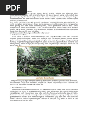 Sejarah Perkembangan Jembatan