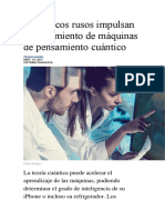 Científicos Rusos Impulsan El Surgimiento de Máquinas de Pensamiento Cuántico