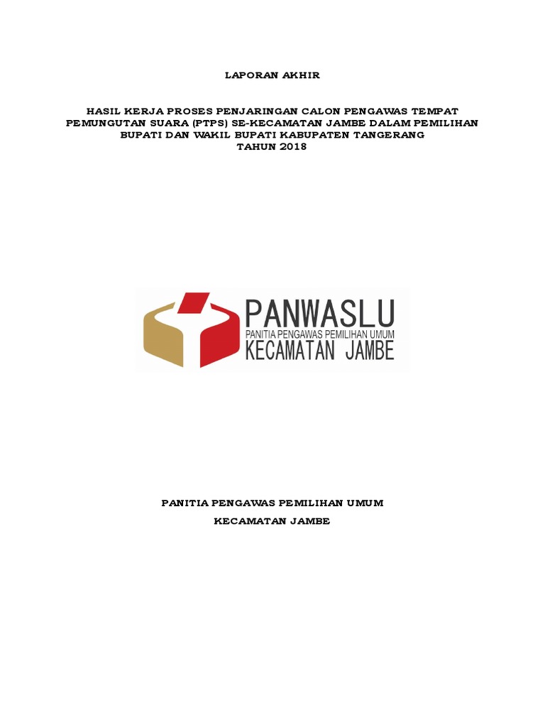 Laporan Akhir Ptps 2018